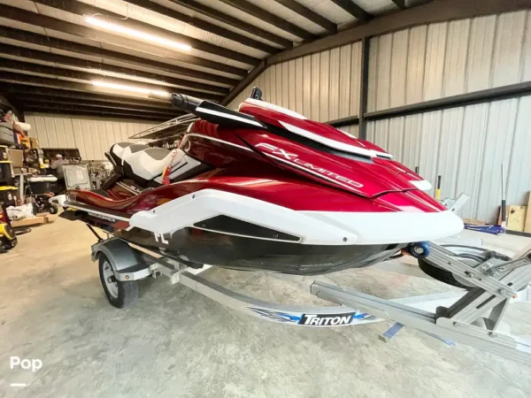 Yamaha FX SVHO PWC Pair in Red and White color scheme