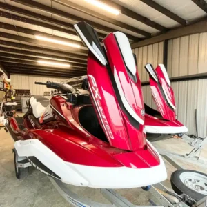 Yamaha FX SVHO PWC Pair in Red and White color scheme